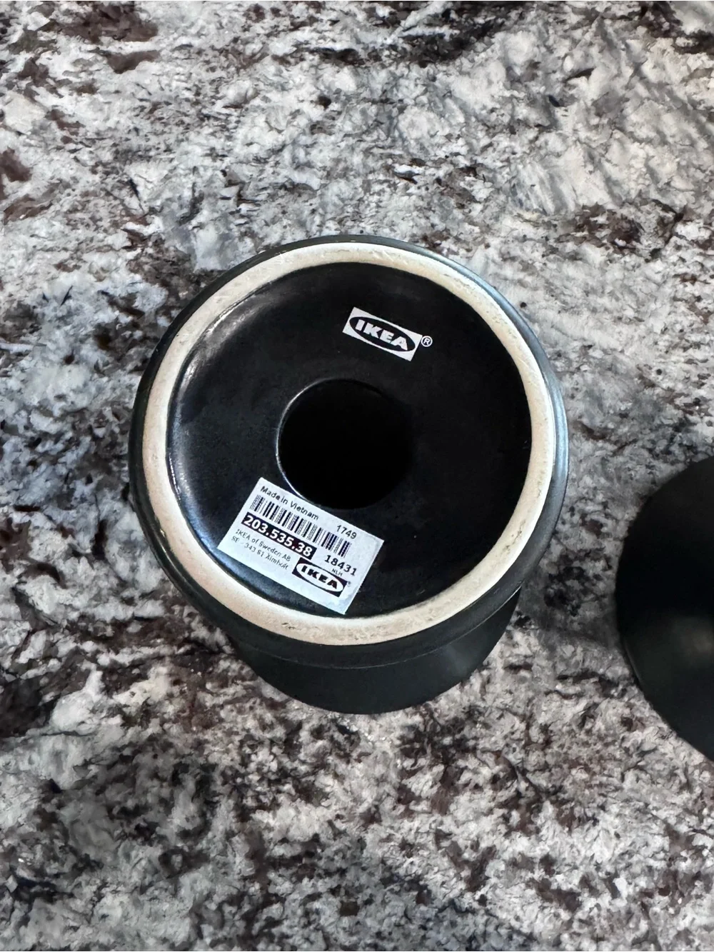 IKEA SINNESRO pillar/block candle holders in a black finish discontinued